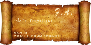 Für Angelina névjegykártya
